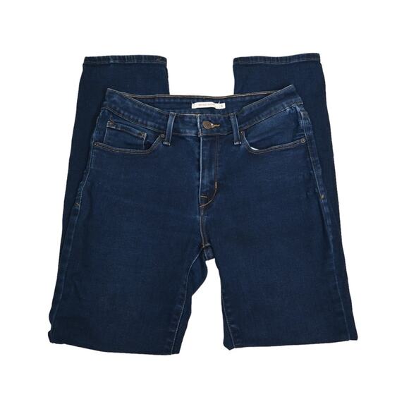 Levi's Mid Rise Skinny Jeans Dark Wash Womens 8 - Picture 4 of 10